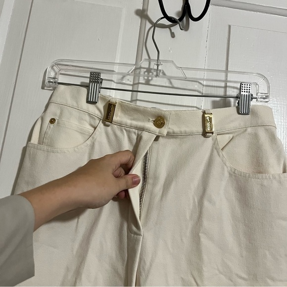 St. John Sport Cream White Trousers Pants Size 6 N2 - Picture 3 of 7